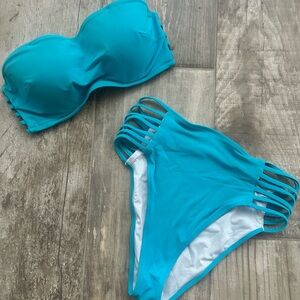 Shade & Shore Turquoise Bikini Set